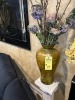 ASSORTED - 1- VASE WITH ARTIFICIAL FLOWERS / 1- BASKET WITH ARTIFICIAL FLOWERS