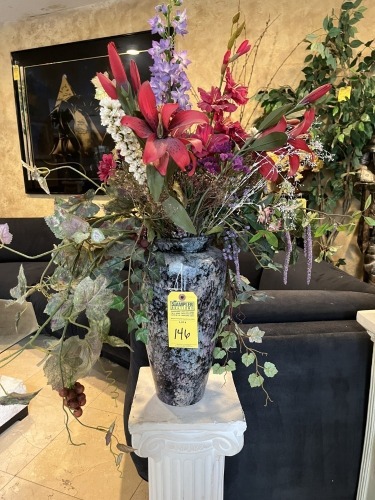 VASE WITH ARTIFICIAL FLOWERS