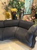 LOT BROYHILL BLACK ULTRASUEDE COUCH & LOVESEAT - 2