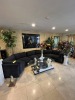 LOT BROYHILL BLACK ULTRASUEDE COUCH & LOVESEAT - 4