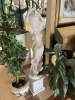 STATUE ON PEDESTAL - WOMAN CARRYING JUG - WHITE - 4'