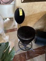 BLACK VELVET ART DECO BAR CHAIR