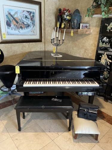 YAMAHA G2 BABY GRAND PIANO WITH DISKLAVIER CONTROL UNIT & G7100 TONE GENERATOR & STOOL - SERIAL No. F5170909