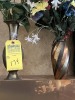 BRASS VASES WITH ARTIFICIAL FLOWERS - 2