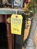 WOOD PEDESTAL WITH STONE TOP - 2