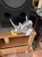 SILVER RHINO HEAD