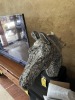 LARGE GLASS MOSAIC HORSE HEADS ON BLACK BASE - 2
