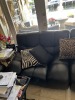BLACK L-SHAPED 3-PIECE LEATHER SOFA - 2
