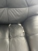 BLACK L-SHAPED 3-PIECE LEATHER SOFA - 4