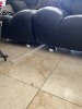 BLACK L-SHAPED 3-PIECE LEATHER SOFA - 5