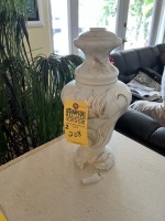 CREAM & GOLD COLOR DECOR (1 DAMAGED AT BASE)