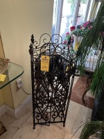 BLACK METAL WINE RACK - 20 BOTTLE CAPACITY