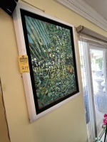 FRAMED & MATTED ARTWORK - BLUE / GREEN ABSTRACT
