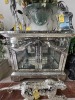 VENETIAN GLASS MIRRORED CABINET - 40''W x 18''D x 35''H - 2