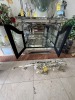 VENETIAN GLASS MIRRORED CABINET - 40''W x 18''D x 35''H - 3