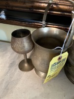 ASSORTED BRASS BOWLS & CUPS