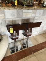 WOOD / CHROME BAR STOOLS