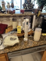 ASSORTED SMALL APPLIANCES - HAND BLENDER, FOOD PROCESSOR, GRINDER, ETC