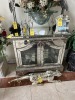 VENETIAN GLASS MIRRORED CABINET - 40''W x 18''D x 35''H