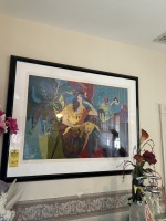 FRAMED ARTWORK / SERIGRAPH - TABLE FOR ONE - SIGNED ISAAC MAIMON - NUMBERED 94/275