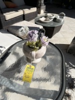 ASSORTED OUTDOOR DECOR (UPSTAIRS BALCONY)