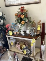 WOOD & GLASS CONSOLE TABLE
