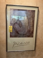 ASSORTED PICTURES - 1- PICASSO POSTER / 1- WOMAN (SIGNED)