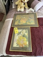 FRAMED & MATTED PICTURES - ORIENTAL / BIRDS