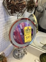 ASSORTED DECOR - PICTURES, MAGNIFYING MIRROR, BATHROOM ACCESSORIES, ETC