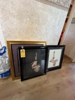 ASSORTED FRAMED & MATTED PICTURES - 2- OLIVIA - NUDE / 1- NUDE