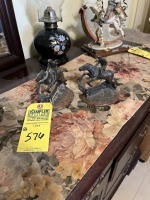 METAL EVENTER HORSE & JOCKEY BOOKENDS