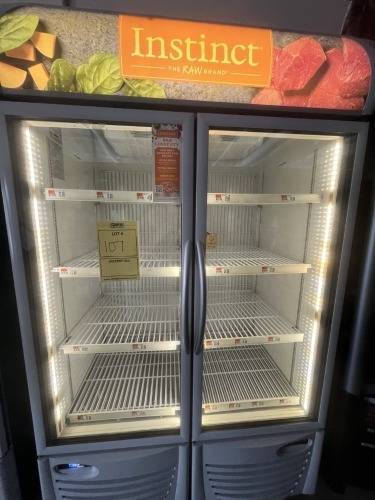 MINUS FORTY 44-UDGF-X1-NVW FREEZER - 2 GLASS DOORS / 8 SHELVES / 115V / 60Hz / 8.6A / 1 PHASE - SERIAL No. 175259