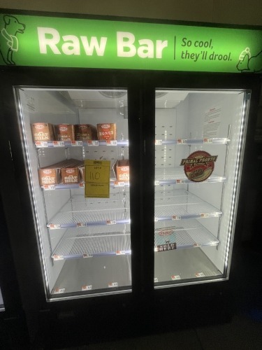MIGALI C-49FM-HCe FREEZER - 2 GLASS DOORS / 8 SHELVES / 115V / 60Hz / 1 PHASE - SERIAL No. 003220627092C0011