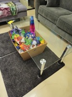 CHROME & GLASS COFFEE TABLE