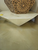 OCTAGON CREAM & GRAY COFFEE TABLE