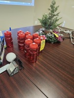 ASSORTED - 10- TRAVEL DRINK BOTTLES / 1- DECORATION