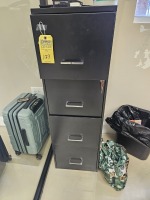 BLACK FILE CABINET WITH 4 DRAWERS