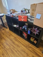 BLACK CUBBY SHELF UNIT WITH 8 HOLES