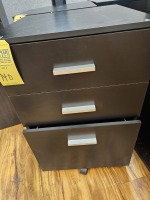 BLACK CABINET WITH 3 DRAWERS