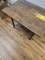 ASSORTED PIECES - BLACK ROLLING FILE CABINET / SMALL TABLE