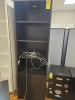BLACK LIGHTED UNIT WITH 4 SHELVES & CABINET