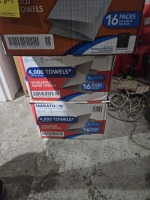 LOT TOILET PAPER & PAPER TOWELS - 4- FULL BOXES / 2- OPEN