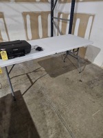 WHITE FOLDING TABLE - 6'