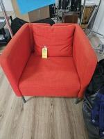 ORANGE FABRIC CHAIR