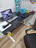 BLACK & WHITE ELECTRIC ADJUSTABLE HEIGHT TABLE - 31''x55''
