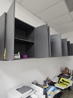 GRAY HANGING CABINETS WITH 2 DOORS (WALL MOUNTED)