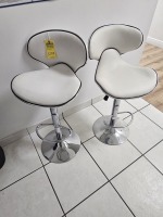 WHITE BAR HEIGHT STOOLS