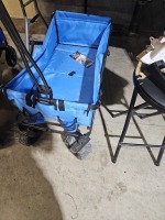 BLUE CREATIVE OUTDOOR BEACH WAGON ON WHEELS