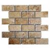 SQ. FT. - 2 x 4 Brick Noche Mosaics (2 x 4 x 3/8 Noche Brick Mosaics Tumbled UK-N124)