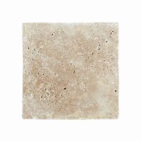 SQ. FT. - 4 x 4 Classic Light (4 x 4 Ivory Travertine Tumbled UK-L144)